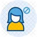 Block Female User  Icon