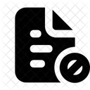Block File Block Document Prohibit File Icon