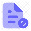 Block File Block Document Prohibit File Icon