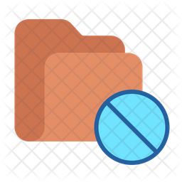 Block Folder Icon - Download in Flat Style