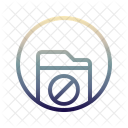 Block Folder Icon - Download in Gradient Style