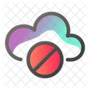 Block Cloud Computing Stop Icon