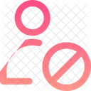 Interface User Block Actions Block Close Denied Deny Geometric Human Person Single Up User Icon