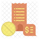 Block Invoice Bill Icon