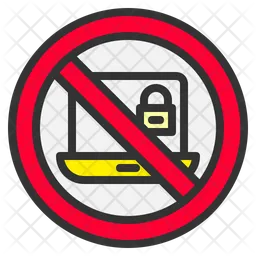 Block Laptop Security  Icon