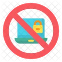 Block Laptop Security  Icon