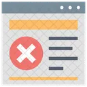 Block Website Cross Icon