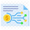 Blockchain Technology Money Icon