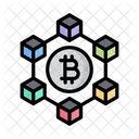 ブロックチェーン、暗号通貨、通貨 アイコン