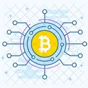Blockchain Bitcoin Network Digital Currency Icon