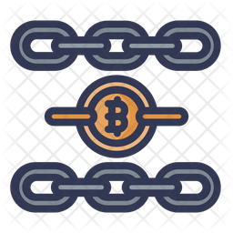 Blockchain Icon - Download in Colored Outline Style