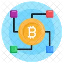 Bitcoin Network Digital Currency Blockchain Icon