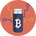 Bitcoin Blockchain Flash Drive Icon