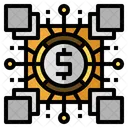 Blockchain Cryptocurrency Dollar Icon