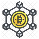 Blockchain Bitcoin Cryptocurrency Digital Currency Structure Money Icon
