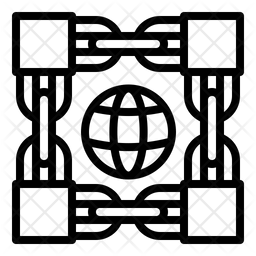 Blockchain Icon - Download in Line Style