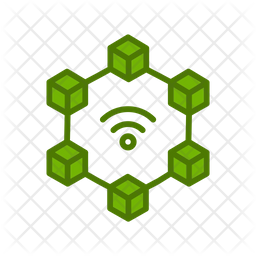 Blockchain Icon - Download in Colored Outline Style