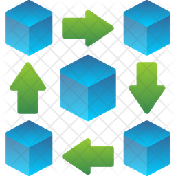 Blockchain Icon - Download in Flat Style
