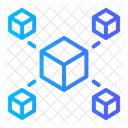 Blockchain Market Network Icon