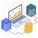 Blockchain Analytics Online Statistics Data Analytics Icon