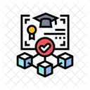 Blockchain Based Credentials Icon