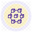 Blockchain Color Circle Icon Icon