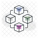 Blockchain Decentralized Ledger Technology Secure Icon