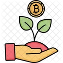 Blockchain Plant Bitcoin Plant Bitcoin Growth Icon