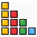 Blockdiagramm Gepunktetes Diagramm Geschaftsinfografiken Symbol