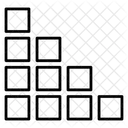 Blockdiagramm Gepunktetes Diagramm Geschaftsinfografiken Symbol