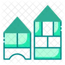 Blocke Bau Spielzeug Symbol