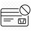 Blocked Card Frozen Card Declined Card Icon