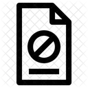 Blocked Document  Icon