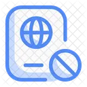 Blocked Passport Document Travel Icon