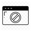 Blocked Site Access Denied Phishing Attack Icon