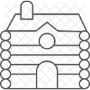 Blockhutte Dunnes Liniensymbol Symbol