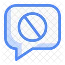 Blockierter Chat  Symbol