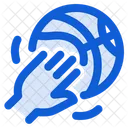 Geblockter Schuss Basketball Verteidigung Symbol