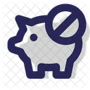 Blockiertes Sparschwein  Symbol