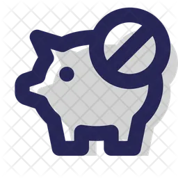 Blockiertes Sparschwein  Symbol