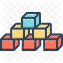 Blocking Cube Concept Icon