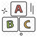 Blocks Education Alphabet Icon