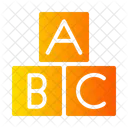 Bloco Abc Bloco Alfabetico Abc Ícone