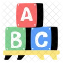 Bloco Abc Abc Alfabeto Ícone