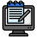 Bloco De Notas Computador Desktop Ícone