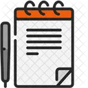 Bloco De Notas Nota Livro Ícone