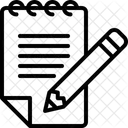 Bloco De Notas Caderno Escrita Ícone