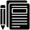 Bloco De Notas Notas Comerciais Documentos Escritos Ícone