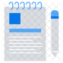 Bloco De Notas Notas Lapis Icon