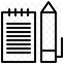 Bloco De Notas Nota Escrita Ícone